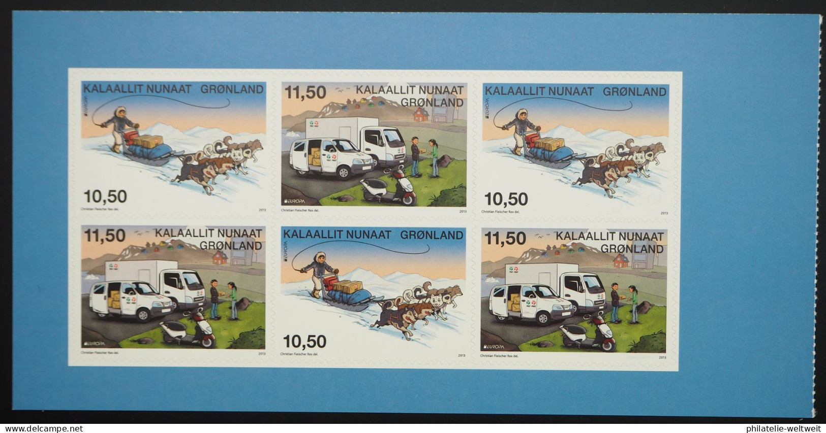2013 Grönland; Markenheftchenblatt Postfahrzeuge, **/MNH, MiNr. 634/35, ME 20,- - Autres & Non Classés