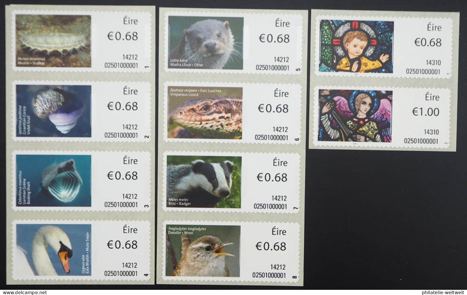 2014 Irland; Automatenmarken Des Jahrgangs Kpl., Postfrisch/MNH, MiNr. 53/62 - Sonstige & Ohne Zuordnung