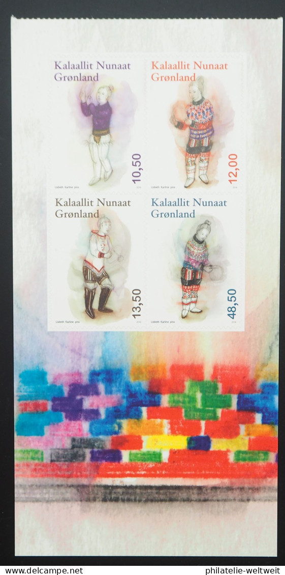 2016 Grönland; Markenheftchenblatt Frauentrachten, **/MNH, MiNr. 717/20, ME 26,- - Autres & Non Classés