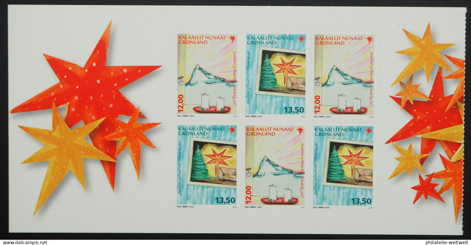 2016 Grönland; Markenheftchenblatt Weihnachten, **/MNH, MiNr. 743/44, ME 24,- - Autres & Non Classés