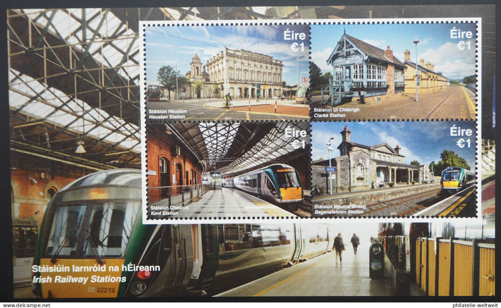 2017 Irland; Block Bahnhöfe In Irland, Postfrisch/MNH, Bl. 104 - Otros & Sin Clasificación