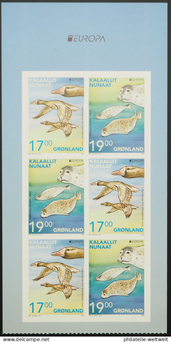 2021 Grönland; Markenheftchenblatt Wildtiere, **/MNH, MiNr. 886/87, ME 33,- - Autres & Non Classés