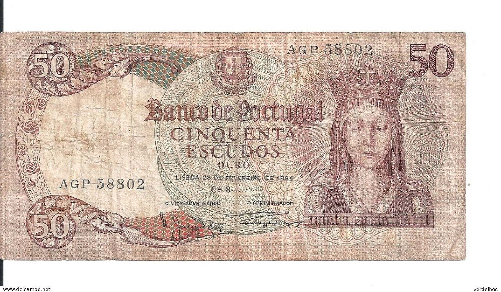 PORTUGAL 50 ESCUDOS 1964 VF P 168 - Portugal