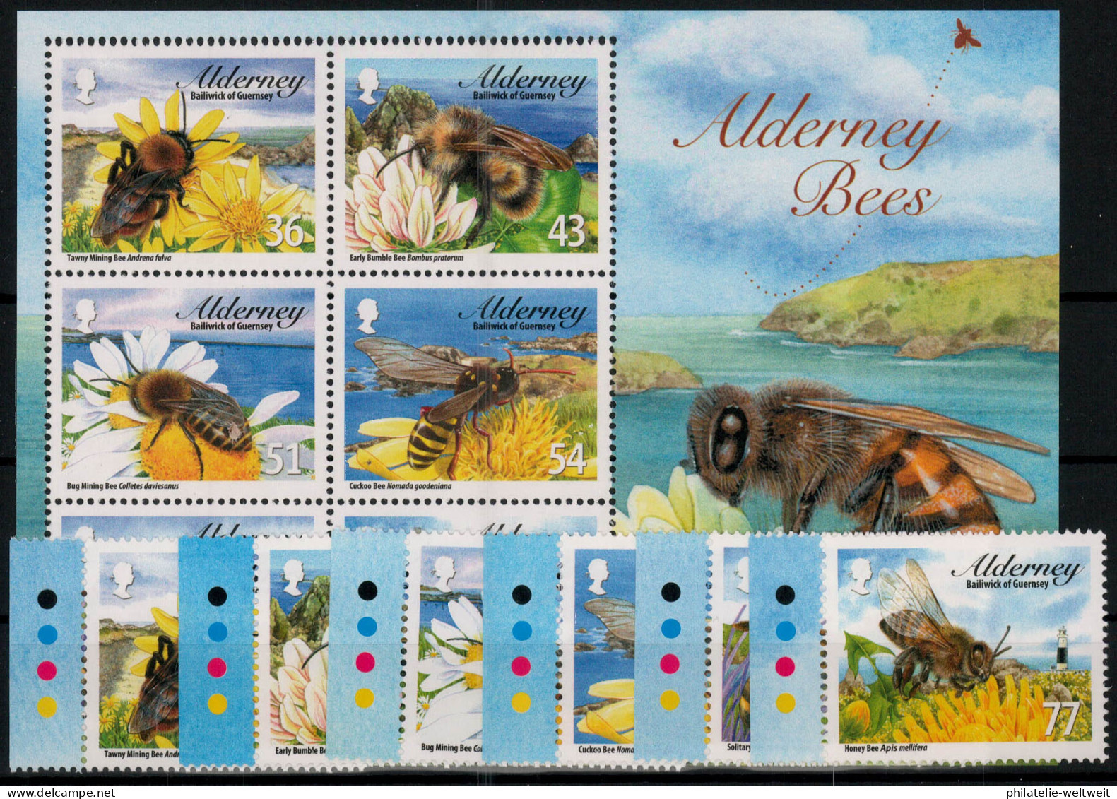 Alderney; Einheimische Bienen 2009 Kpl. **  (16,-) - Alderney