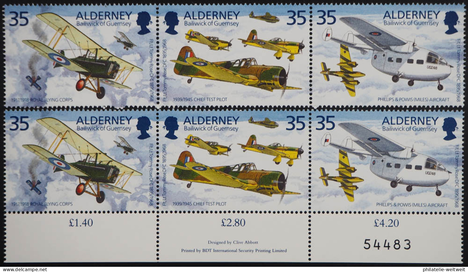 Alderney; Jagdflieger 1995 Kpl. **  (8,50) - Alderney
