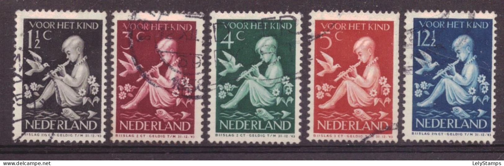 Nederland - Niederlande - Pays Bas NVPH 313 T/m 317 Used (1938) - Gebruikt