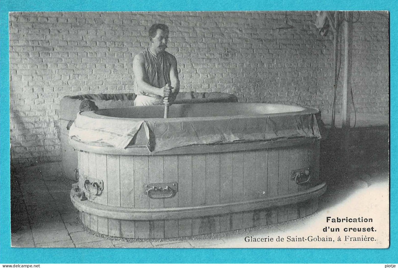 * Franière - Floreffe (Namur - La Wallonie) * (Photo F. Beguin) Fabrication D'un Creuset, Glacerie Saint Gobain, TOP - Floreffe