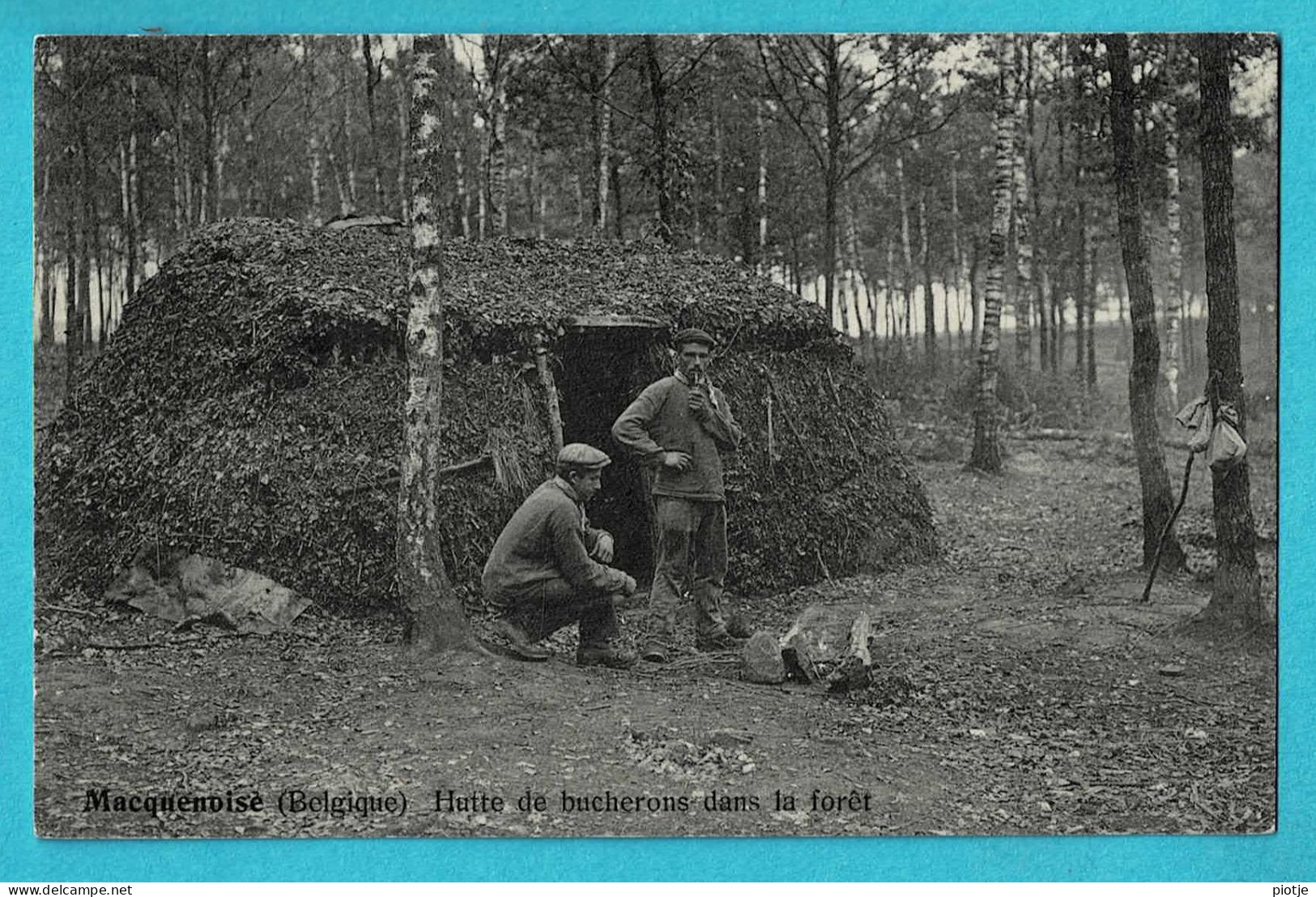 * Macquenoise - Momignies (Hainaut - La Wallonie) * (Edit E. Douniau, Nr 10155) Hutte De Bucherons Dans La Foret, Animée - Momignies