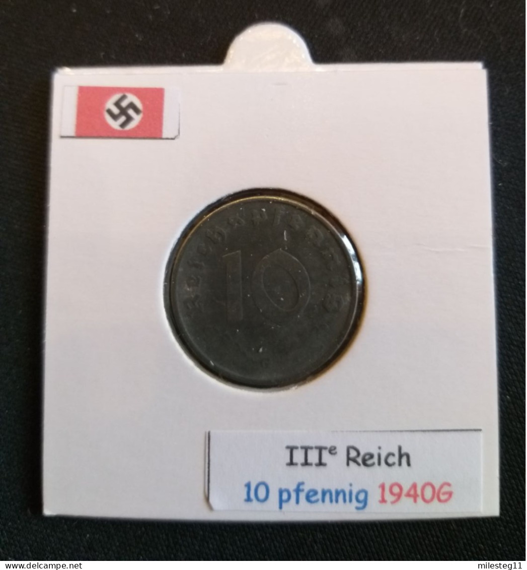 Pièce De 10 Reichspfennig De 1940G (Karlsruhe) - 10 Reichspfennig