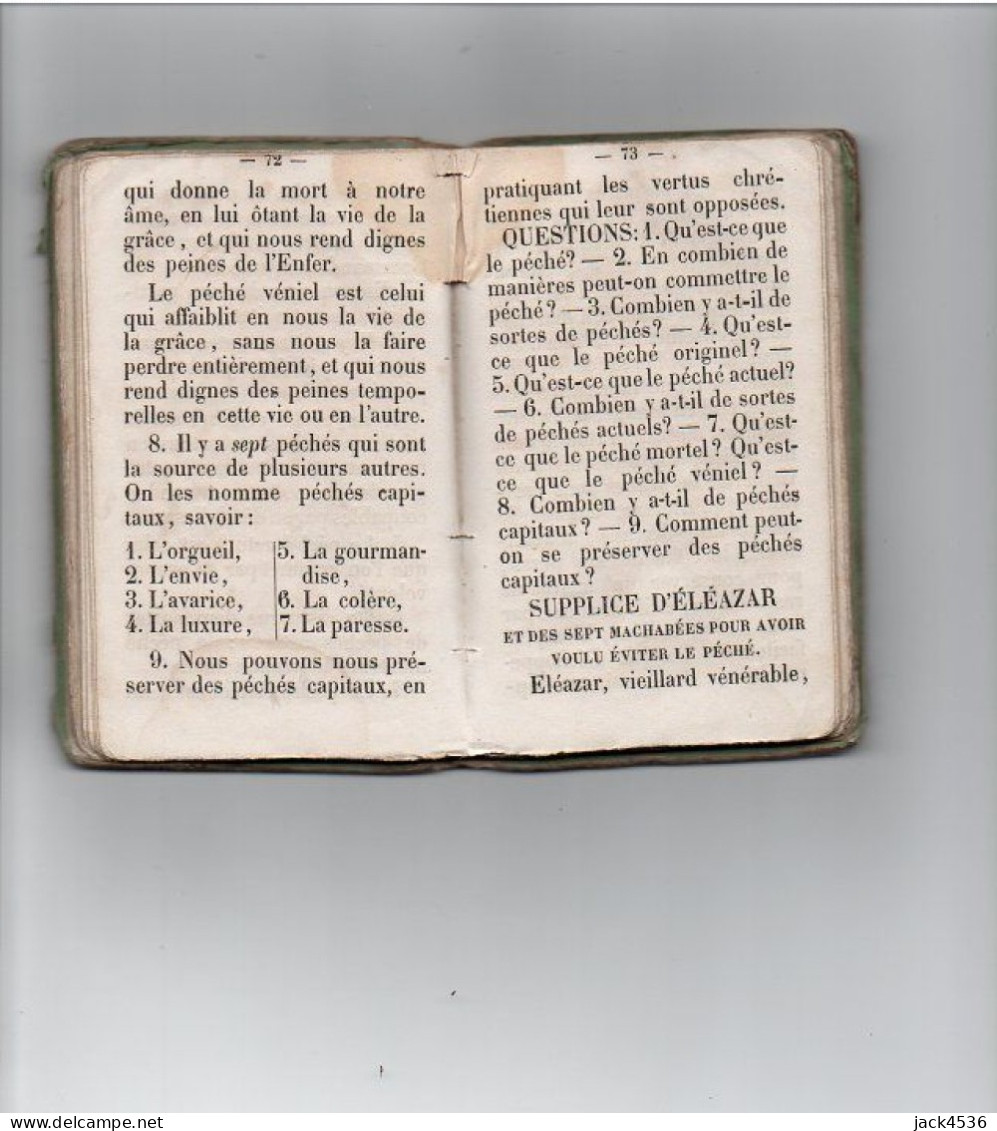 Premier Livre De Lecture Courante - 1858 - Edition DEZOBRY / MAGDELEINE Et Cie - 13,5 Cm X 8 Cm - Usures Du Temps - Non Classés