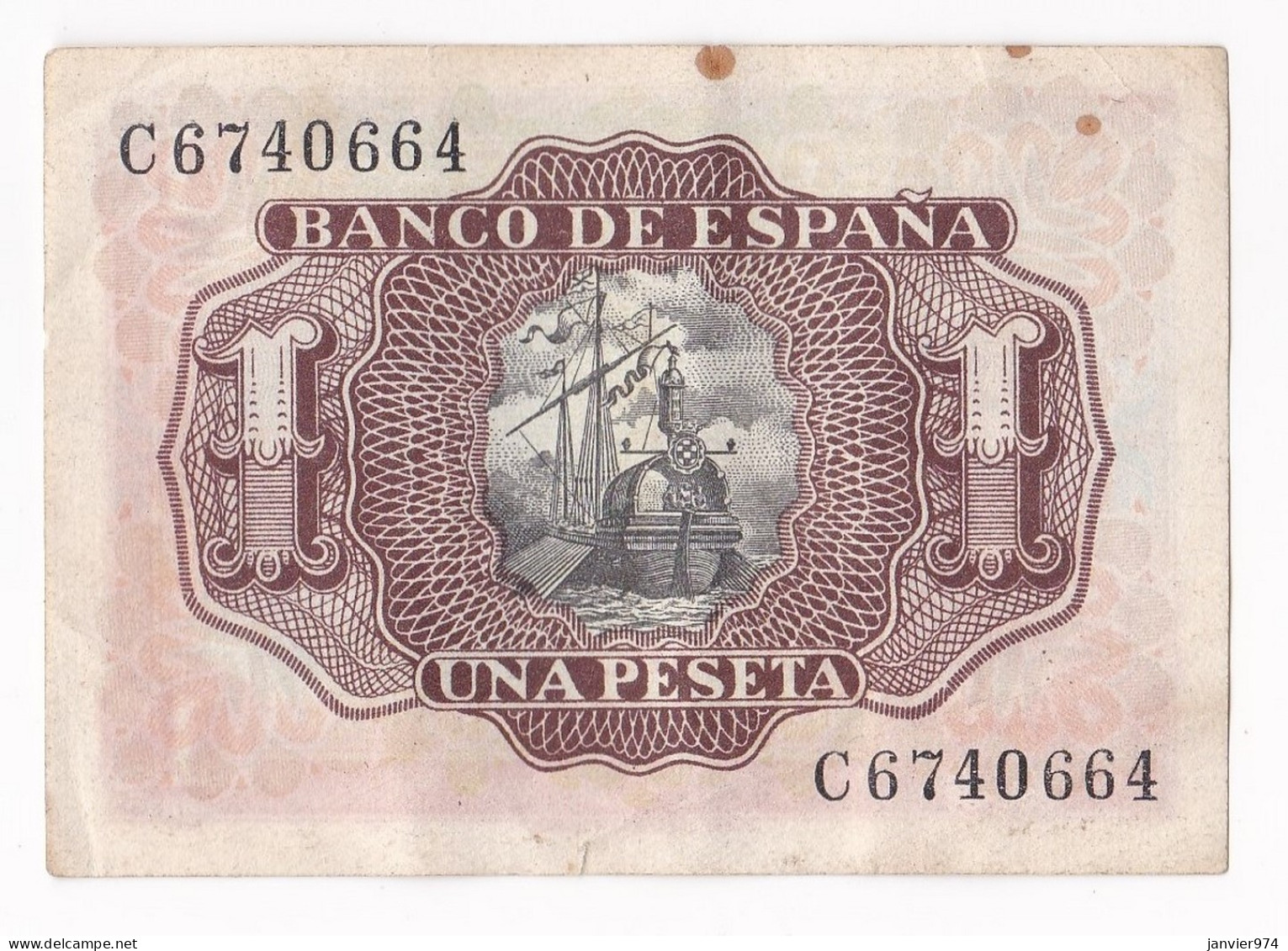 1 Peseta Marquéz De Santa Cruz 1953, N° C 6740664 - 1-2 Peseten