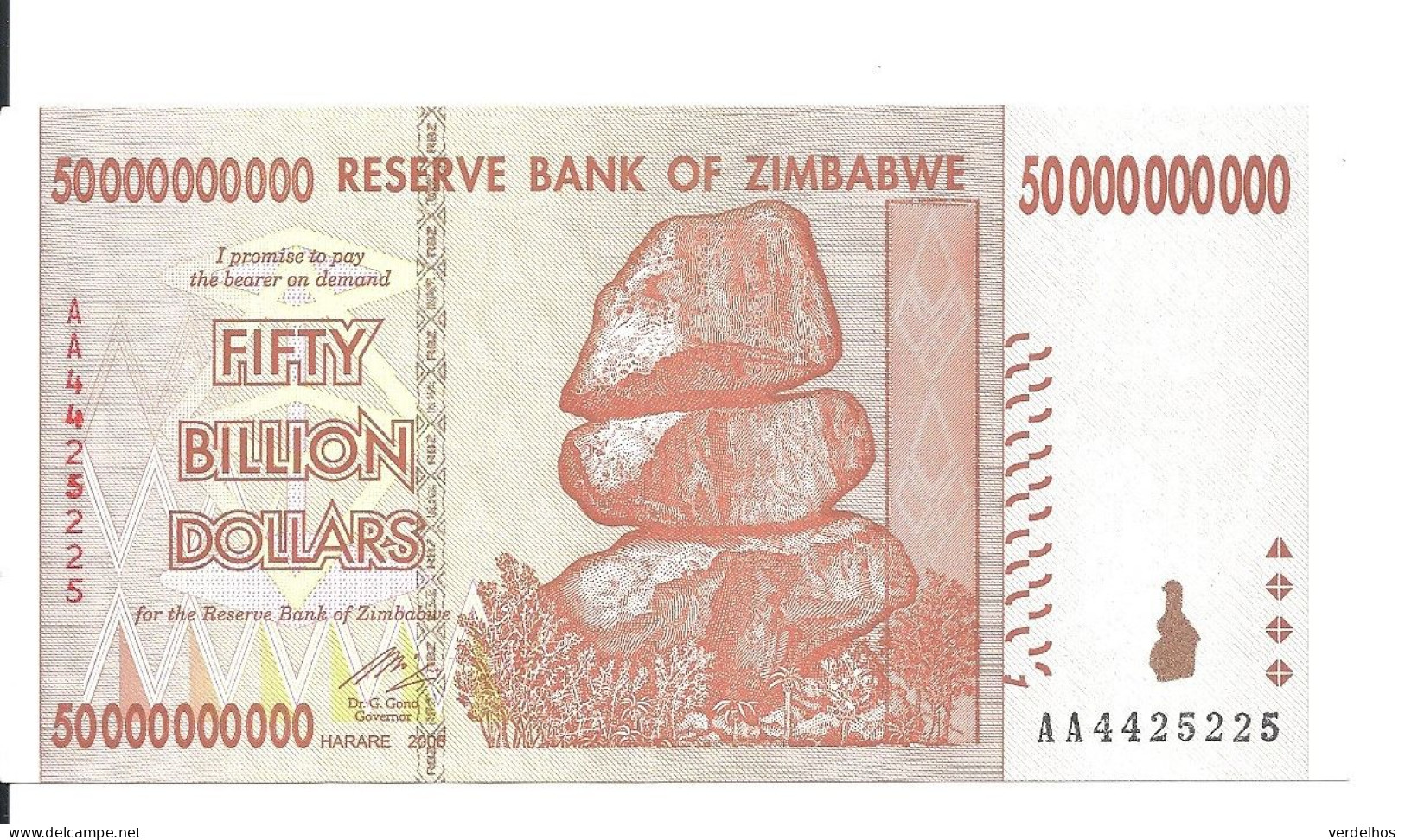 ZIMBABWE 50 BILLION 2008 AUNC P 87 - Zimbabwe