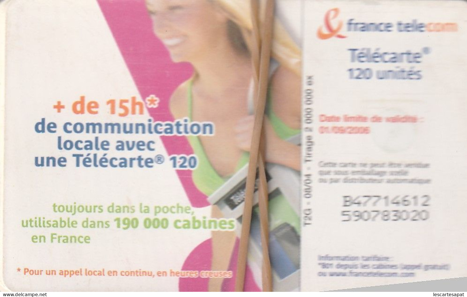 Lot De 160 Telecartes Publiques Cabine Bagage Femme (LOT C15) - 2004