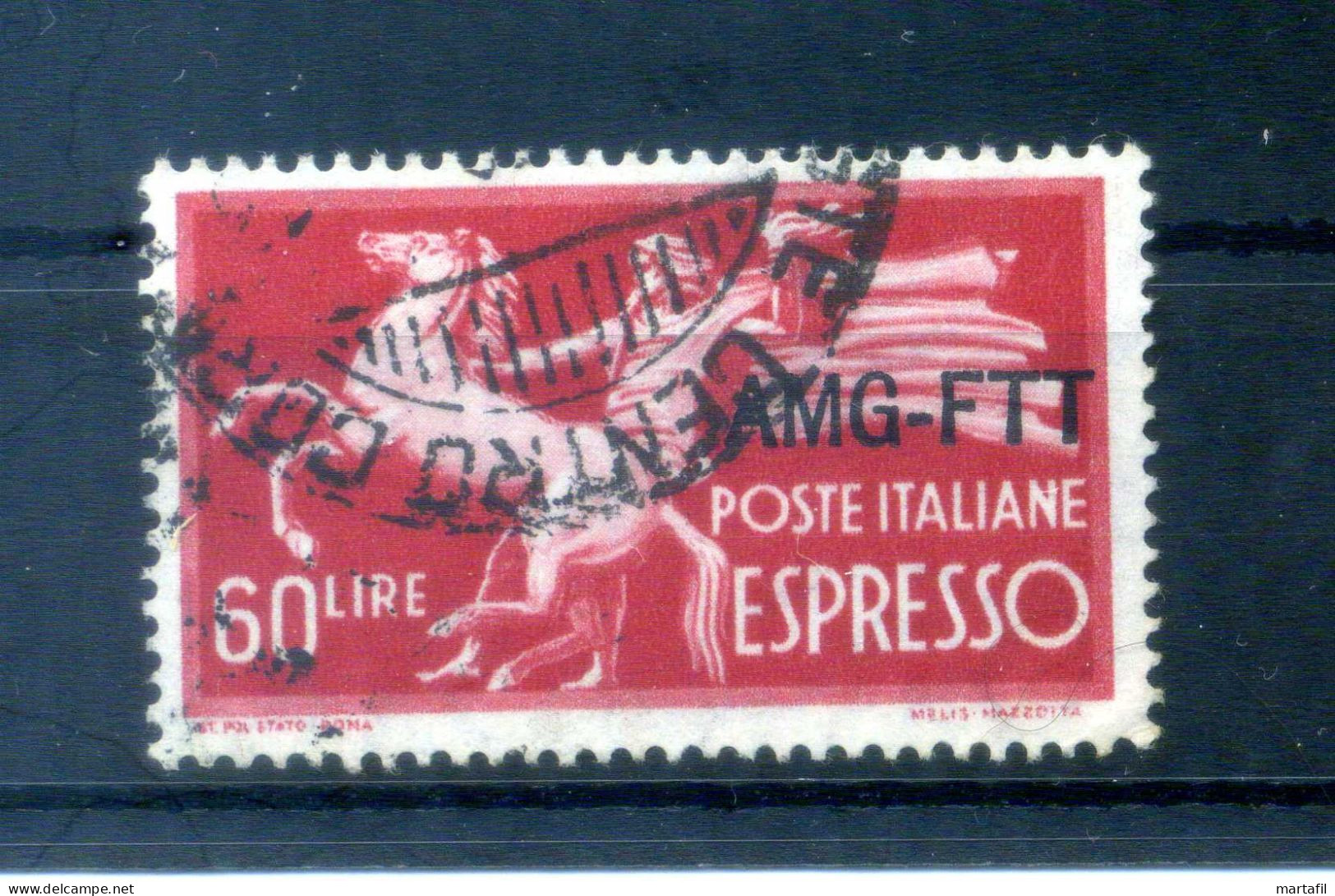 1950 Trieste Zona A Espresso S6 Usato, Serie Democratica - Correo Urgente