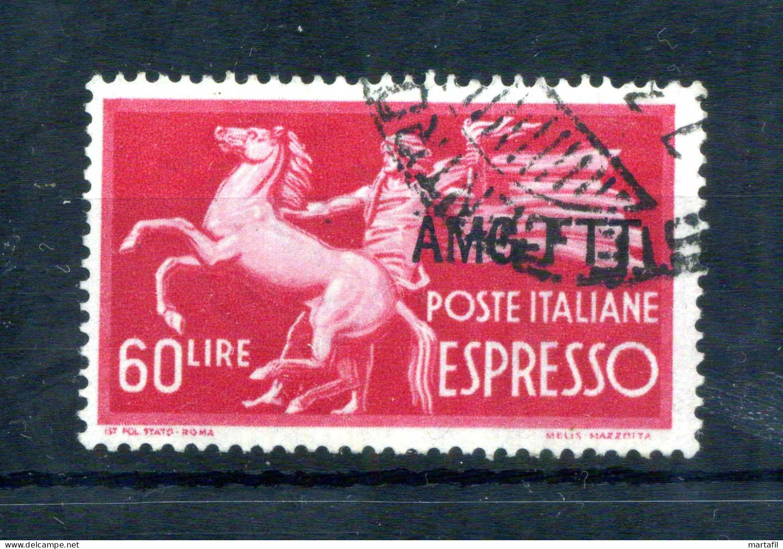 1950 Trieste Zona A Espresso S6 Usato, Serie Democratica - Correo Urgente