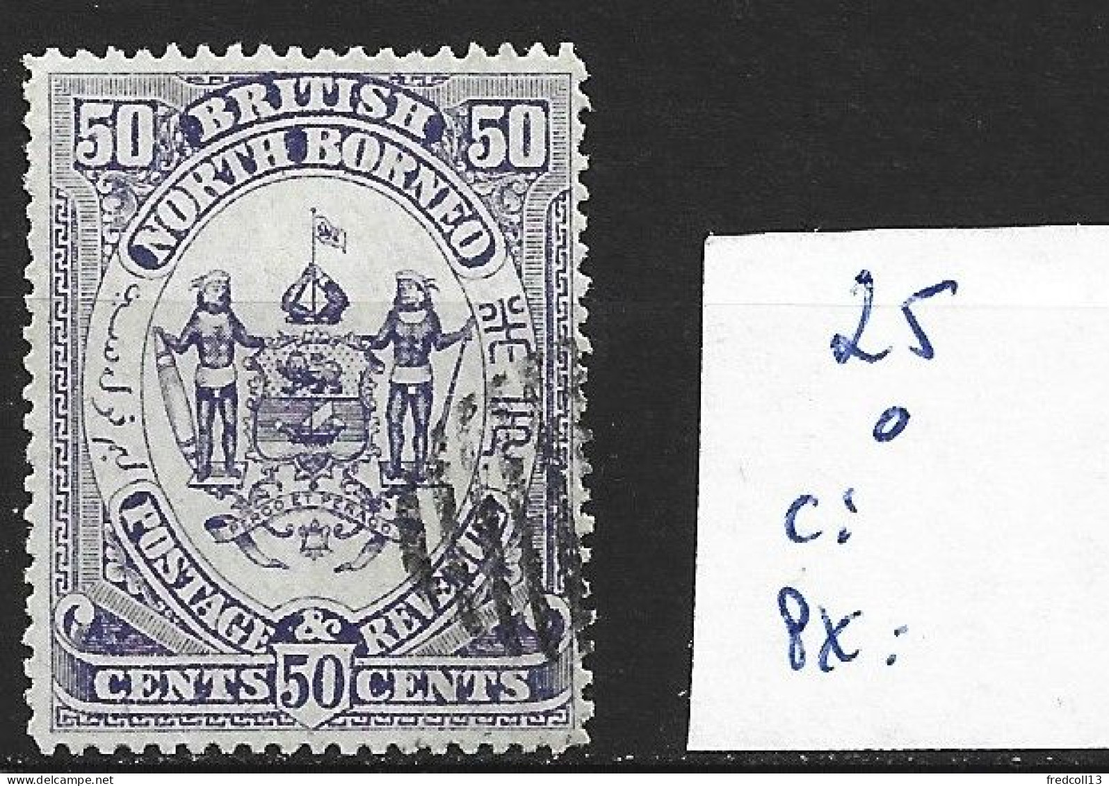 BORNEO DU NORD 25 Oblitéré ( Annulé ) Côte 12 € - North Borneo (...-1963)