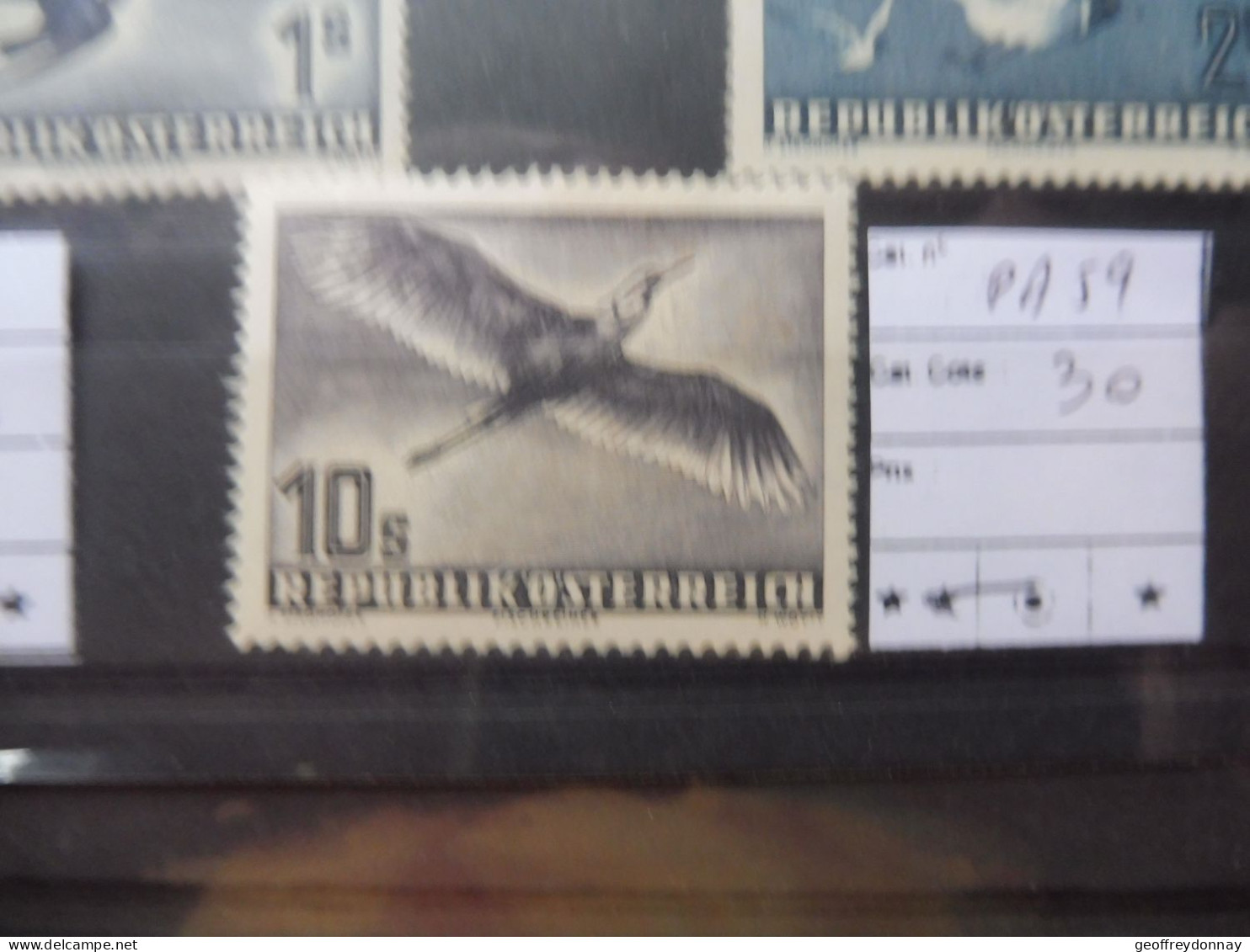 Autriche Osterreich Austria Pa Poste Aerienne 59  Mh Neuf * Plakken Perfect Parfait Etat Perfect Oiseaux Vogels Birds - Ongebruikt