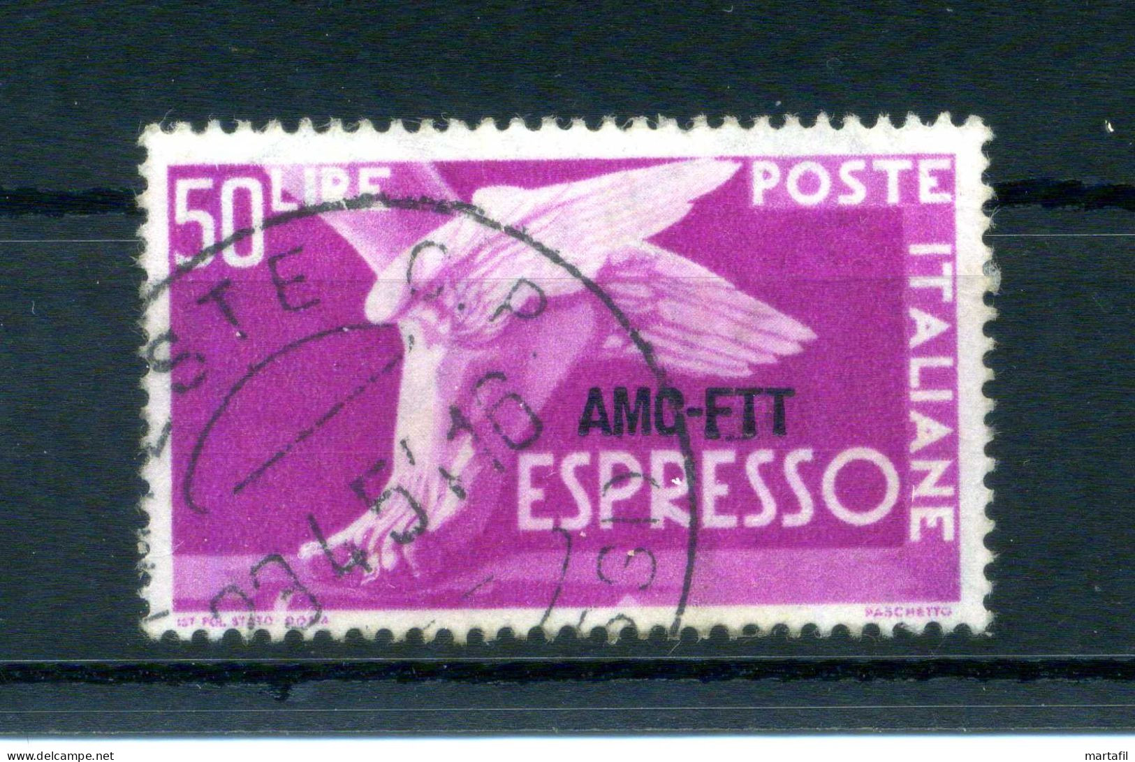 1952 Trieste Zona A Espresso S7 Usato, Serie Democratica - Posta Espresso