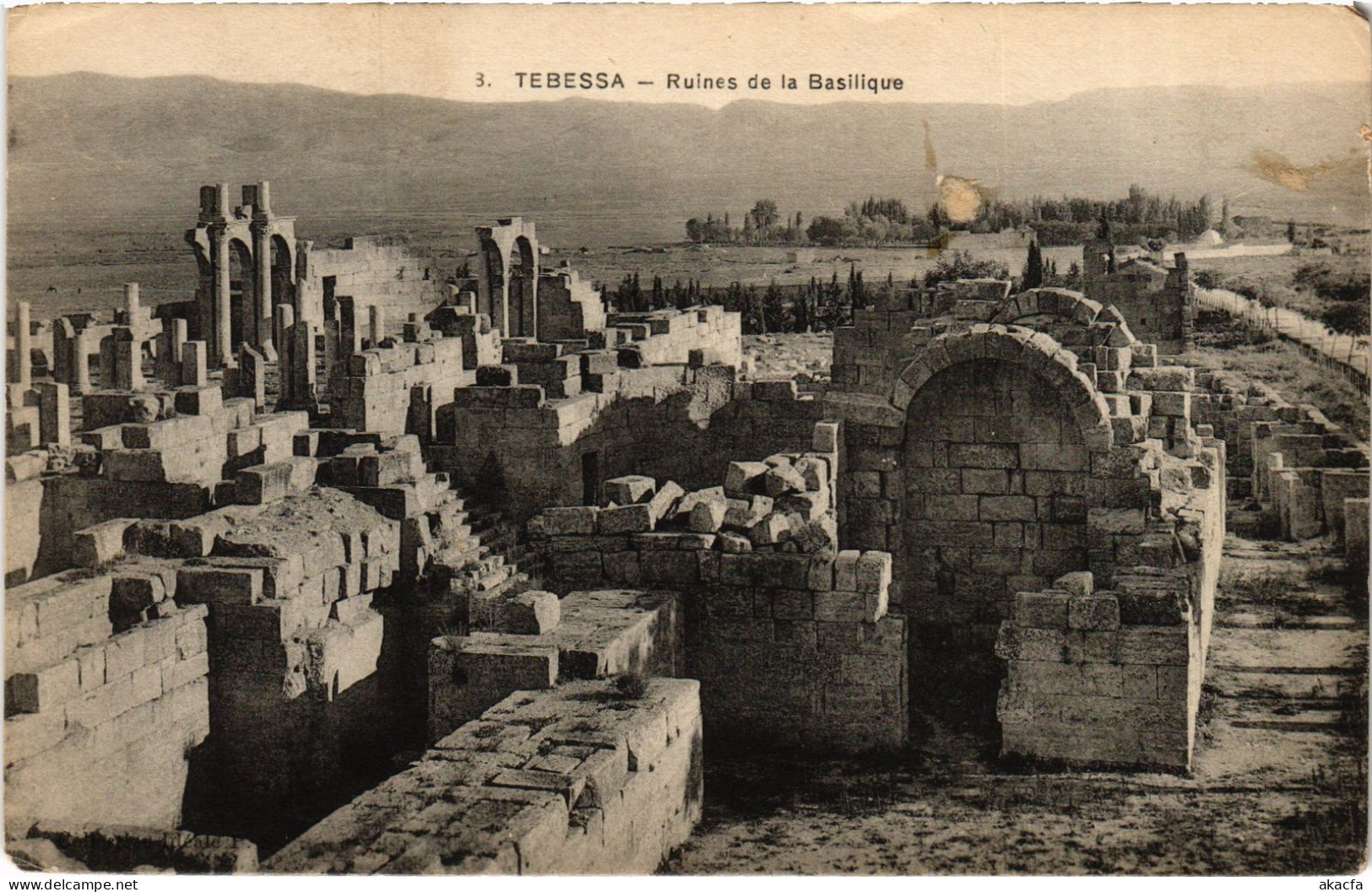 CPA AK TEBESSA Ruines De La Basilique ALGERIA (1357144) - Tébessa