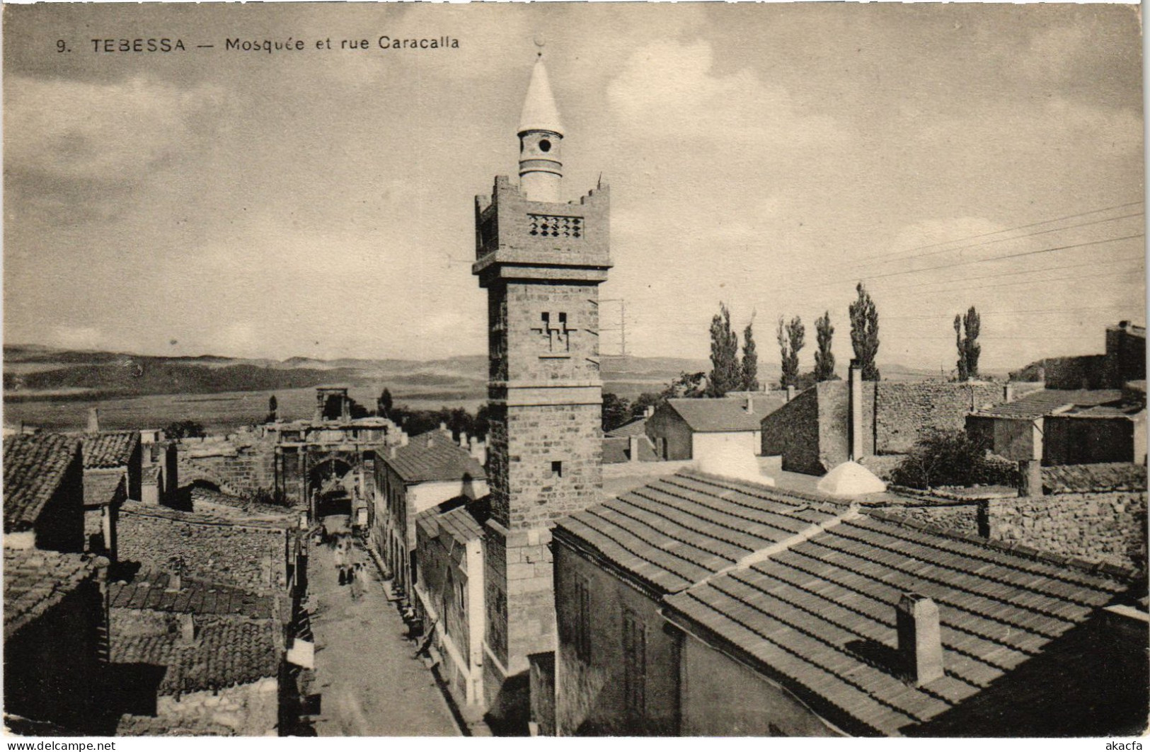 CPA AK TEBESSA Mosquee Et Rue Caracalla ALGERIA (1357145) - Tébessa