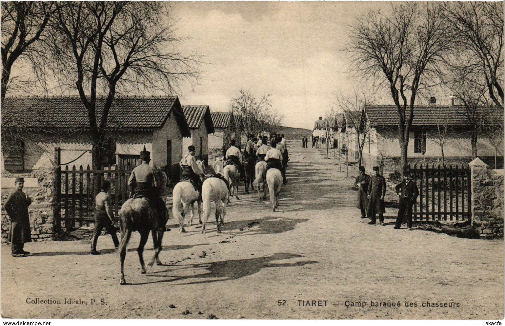 CPA AK TIARET Camp Baraque Des Chasseurs ALGERIA (1357774) - Tiaret