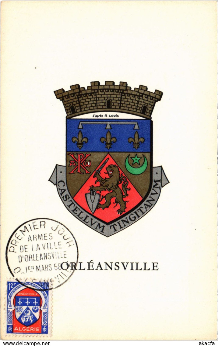 CPA AK ORLEANSVILLE Crest ALGERIA (1358614) - Chlef (Orléansville)
