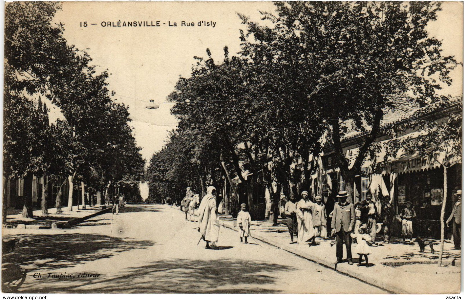 CPA AK ORLEANSVILLE La Rue D'Isly ALGERIA (1358617) - Chlef (Orléansville)
