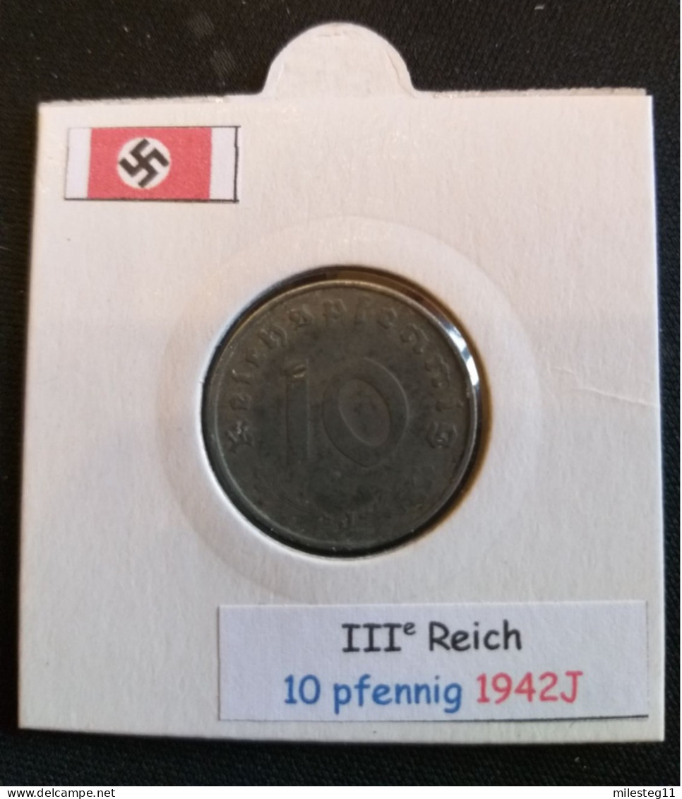 Pièce De 10 Reichspfennig De 1942J (Hambourg) - 10 Reichspfennig