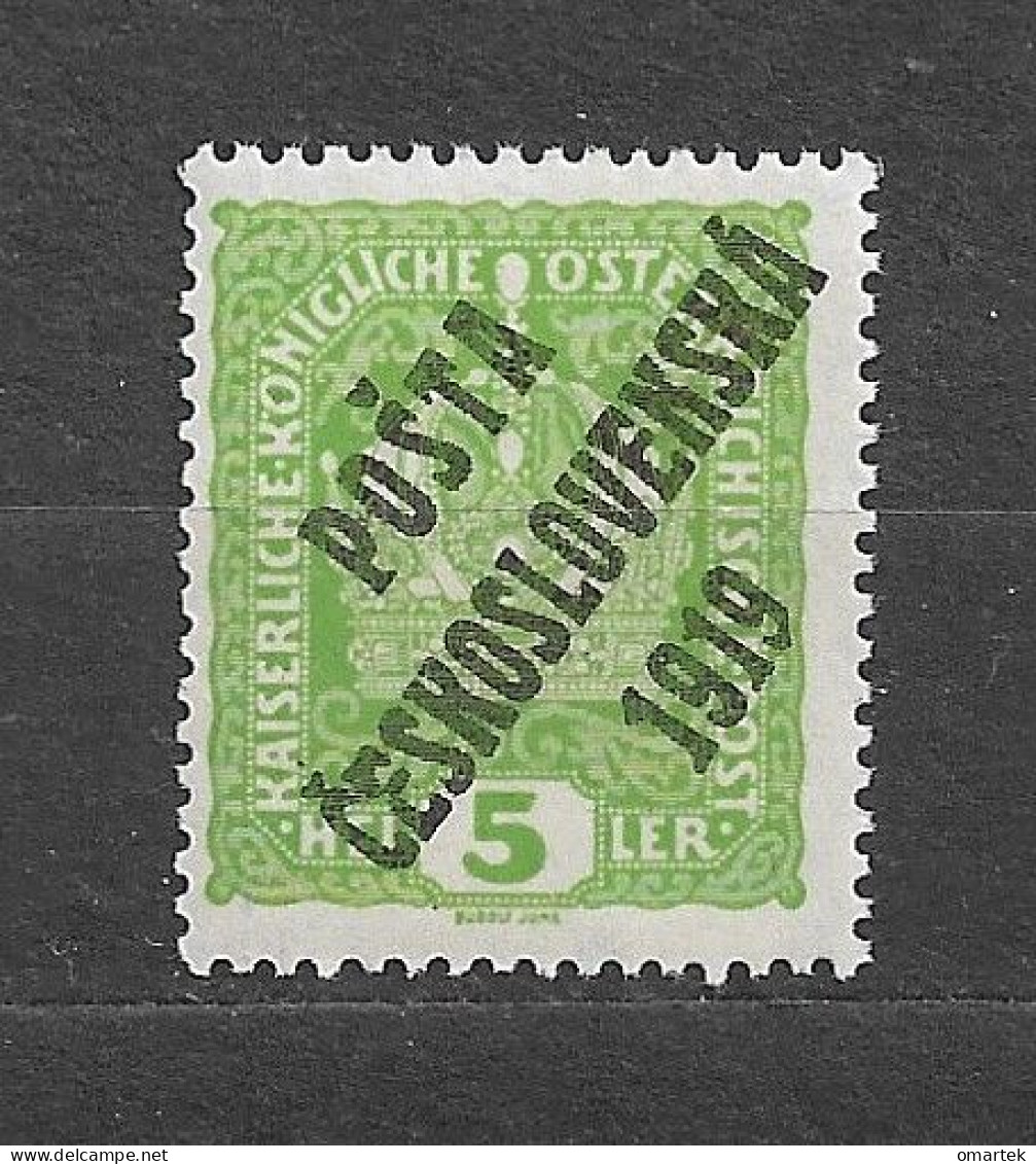 Czechoslovakia 1919. MNH ** Mi 41 Sc B2 Austrian Stamps Overprinted POSTA CESKOSLOVENSKA.Tschechoslowakei. C6 - Ungebraucht