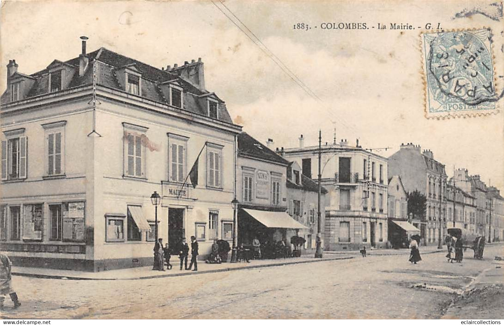 Colombes        92         Rue Et Mairie    N°  1883     (voir Scan) - Colombes