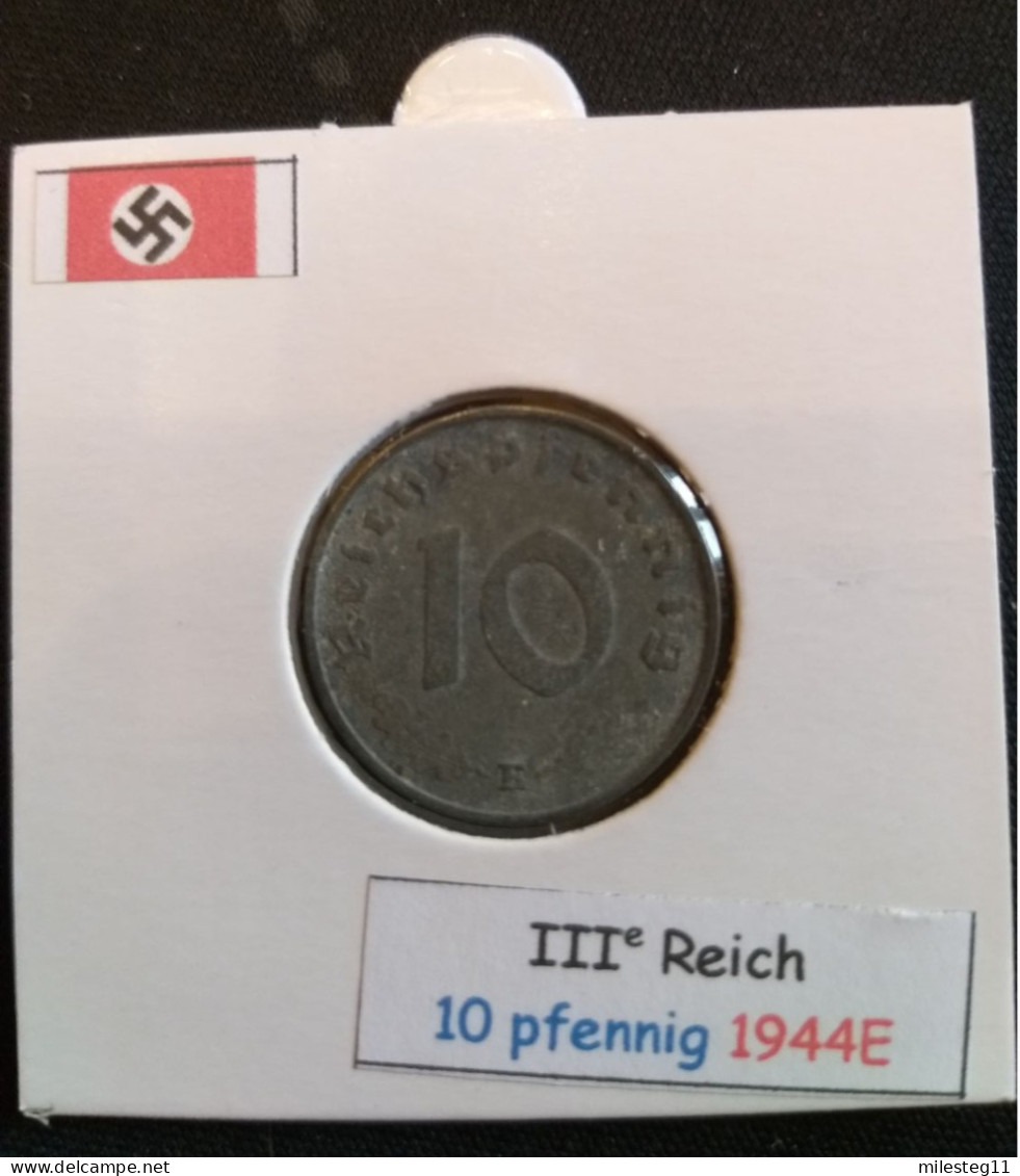 Pièce De 10 Reichspfennig De 1944E (Muldenhütten) - 10 Reichspfennig