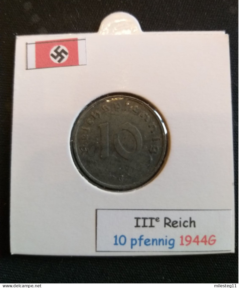 Pièce De 10 Reichspfennig De 1944G (Karlsruhe) - 10 Reichspfennig