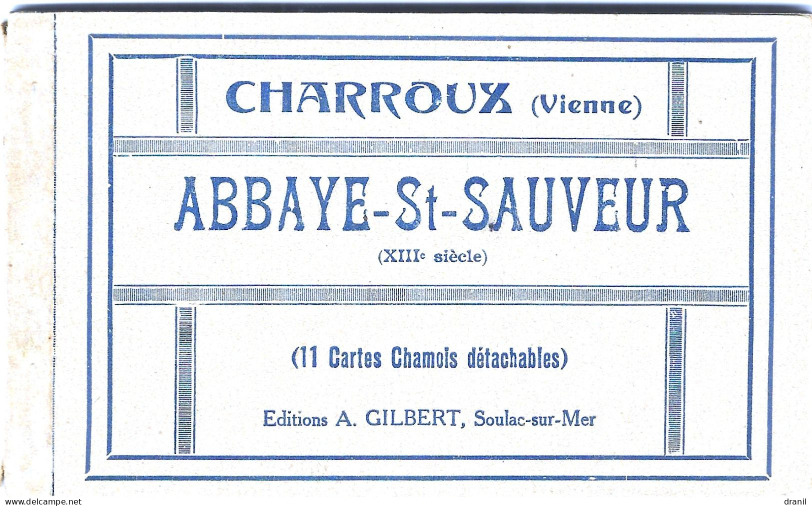 86 - Vienne - CHARROUX - ABBAYE St SAUVEUR - Carnet De 11 Cartes Complet - Charroux