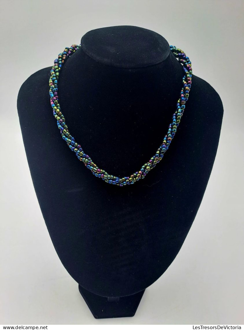 BIJOUX - Collier En Perles Multicolores Avec Différents Reflets - Bijoux Fantaisie - Collane/Catenine