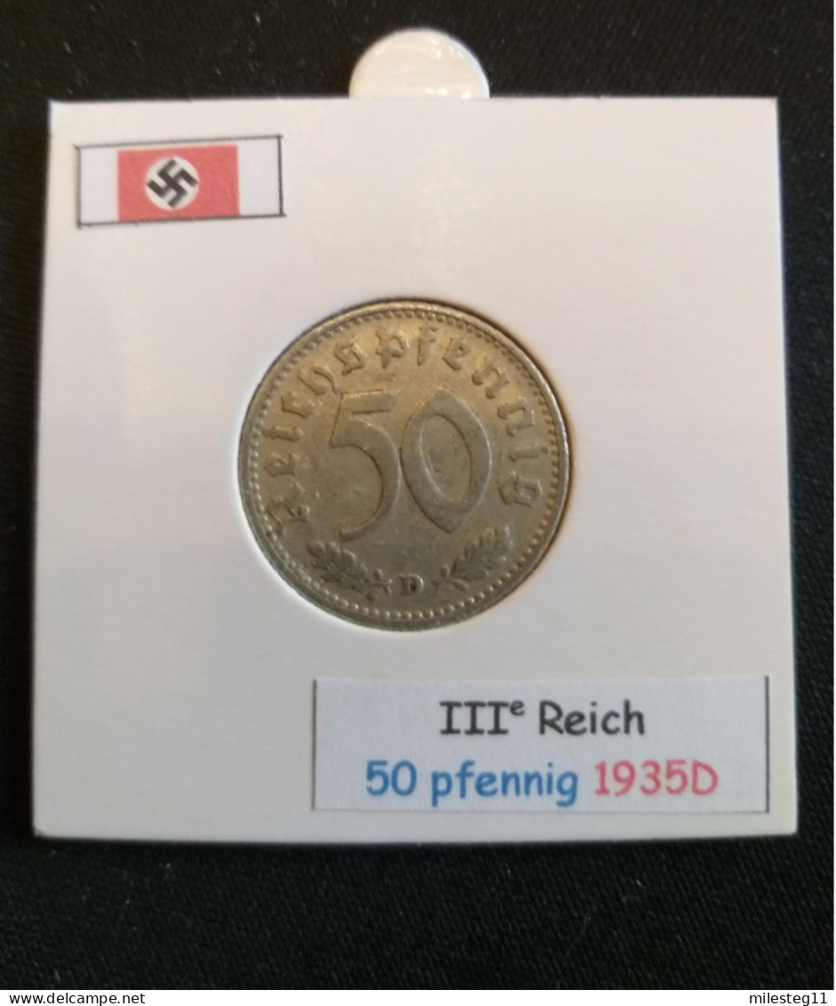 Pièce De 50 Reichspfennig De 1935D (Munich) - 50 Reichspfennig