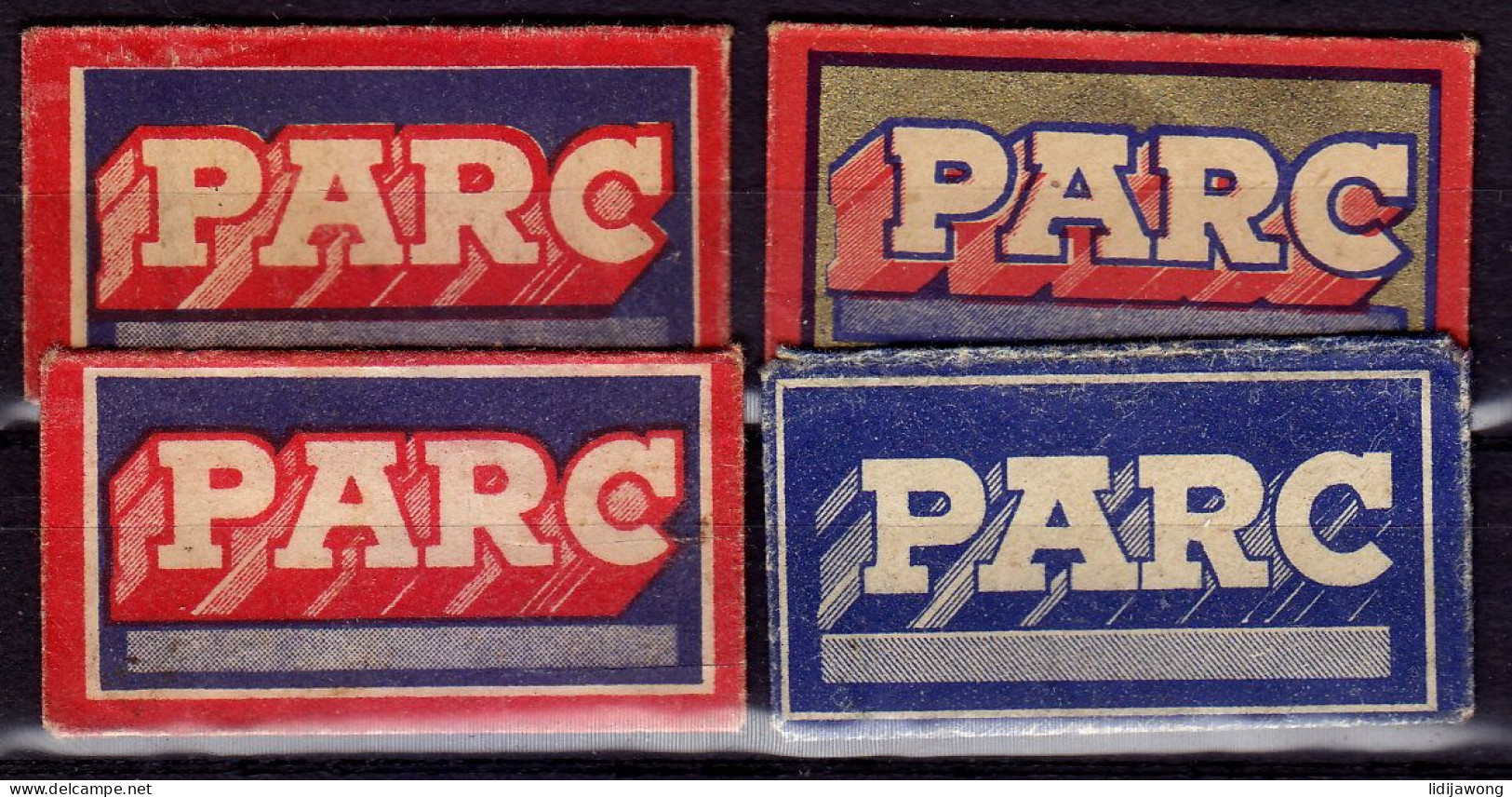 "PARC" Razor Blade Old Vintage 4 WRAPPERS (see Sales Conditions) - Rasierklingen