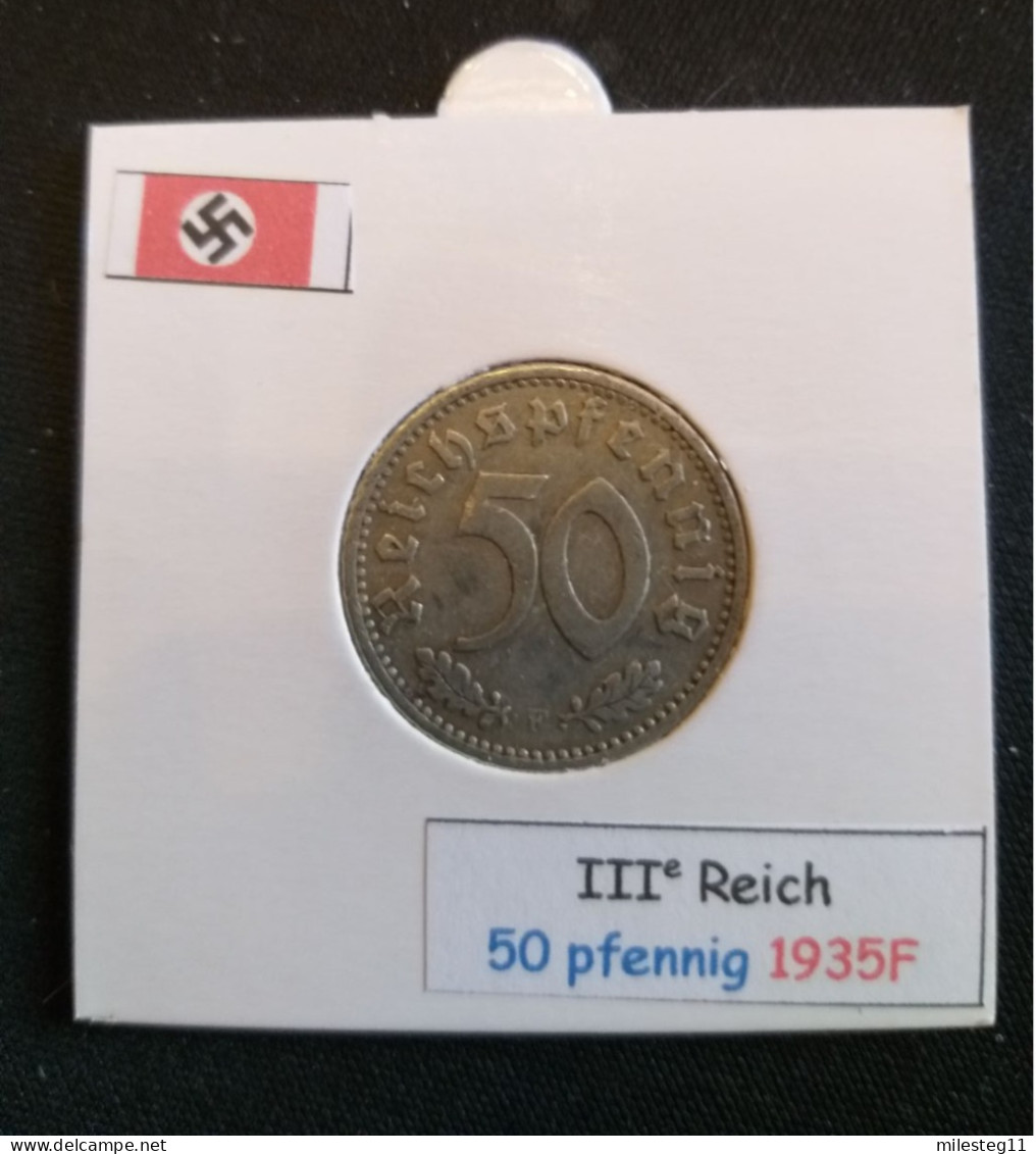 Pièce De 50 Reichspfennig De 1935F (Stuttgard) - 50 Reichspfennig