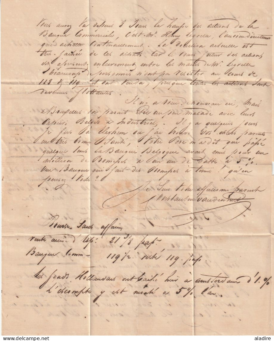 1838 - Lettre Pliée De ANVERS Vers PARIS, France - B4R - Entrée Par Valenciennes - Taxe 18 - Vandennest/Leemans - 1830-1849 (Independent Belgium)