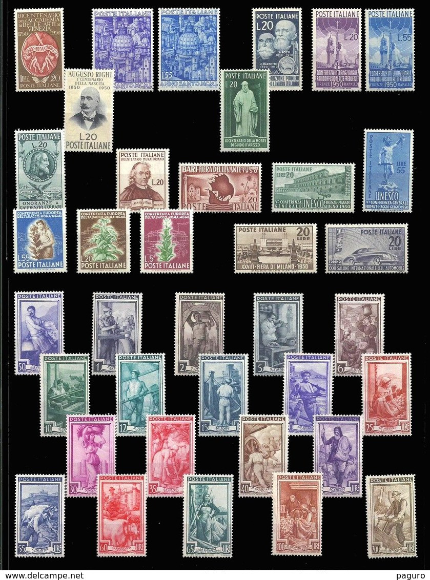 ITALIA Repubblica Annata Completa 1950 Integra MNH ** - Années Complètes