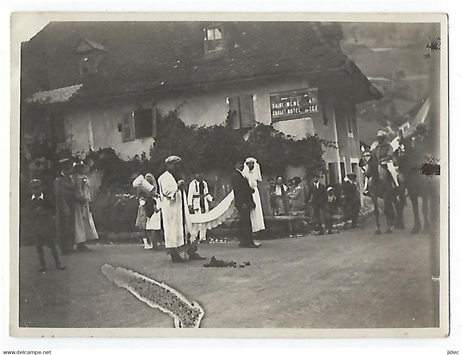 Ancienne Photo 38 Saint Pierre D'Entremont Mariage Ou Fête 1928 Près De Chartreuse Entre Deux Guiers St Laurent Du Pont - Saint-Pierre-d'Entremont