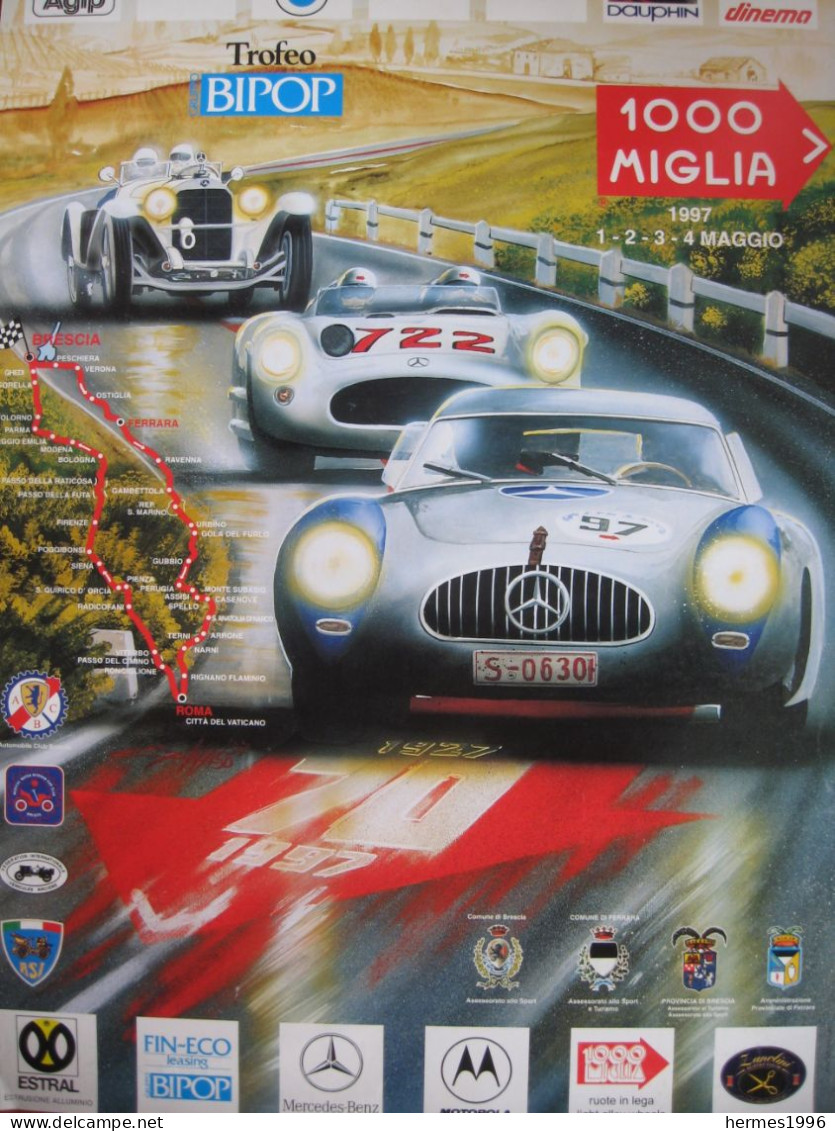 MILLE   MIGLIA    1997    MANIFESTO   ORIGINALE - Andere & Zonder Classificatie