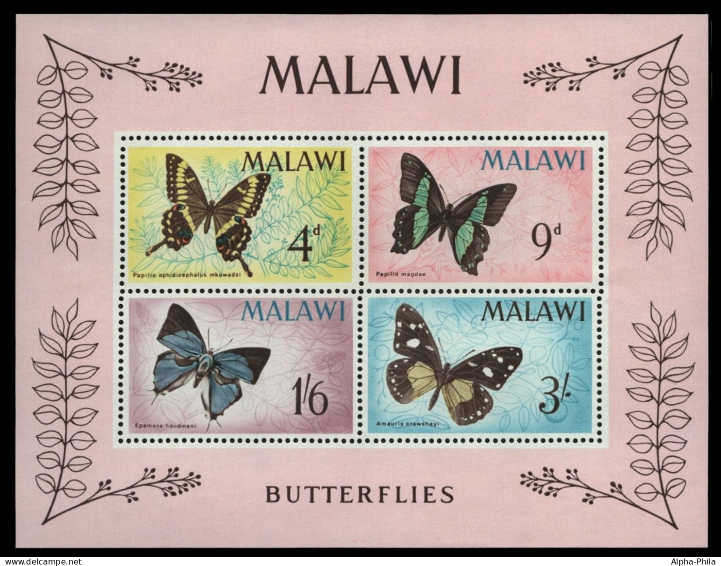Malawi 1966 - Mi-Nr. Block 5 ** - MNH - Schmetterlinge / Butterflies - Malawi (1964-...)