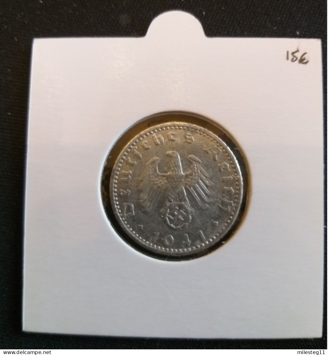 Pièce De 50 Reichspfennig De 1941J (Hambourg) RARE - 50 Reichspfennig