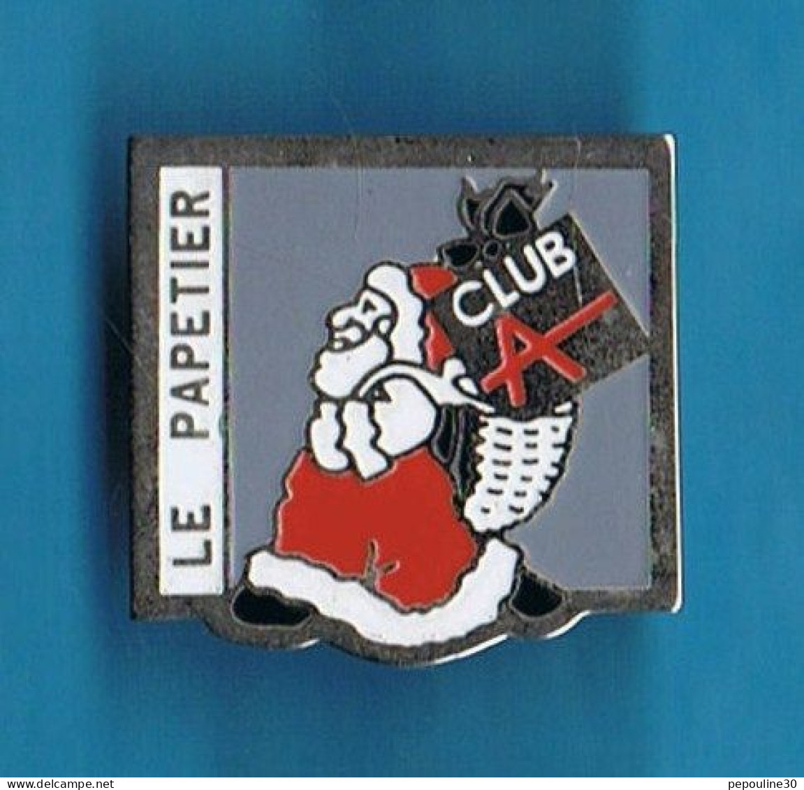 PIN'S //  ** LE PAPETIER / CLUB ** PÈRE NOËL ** . (Winner) - Kerstmis