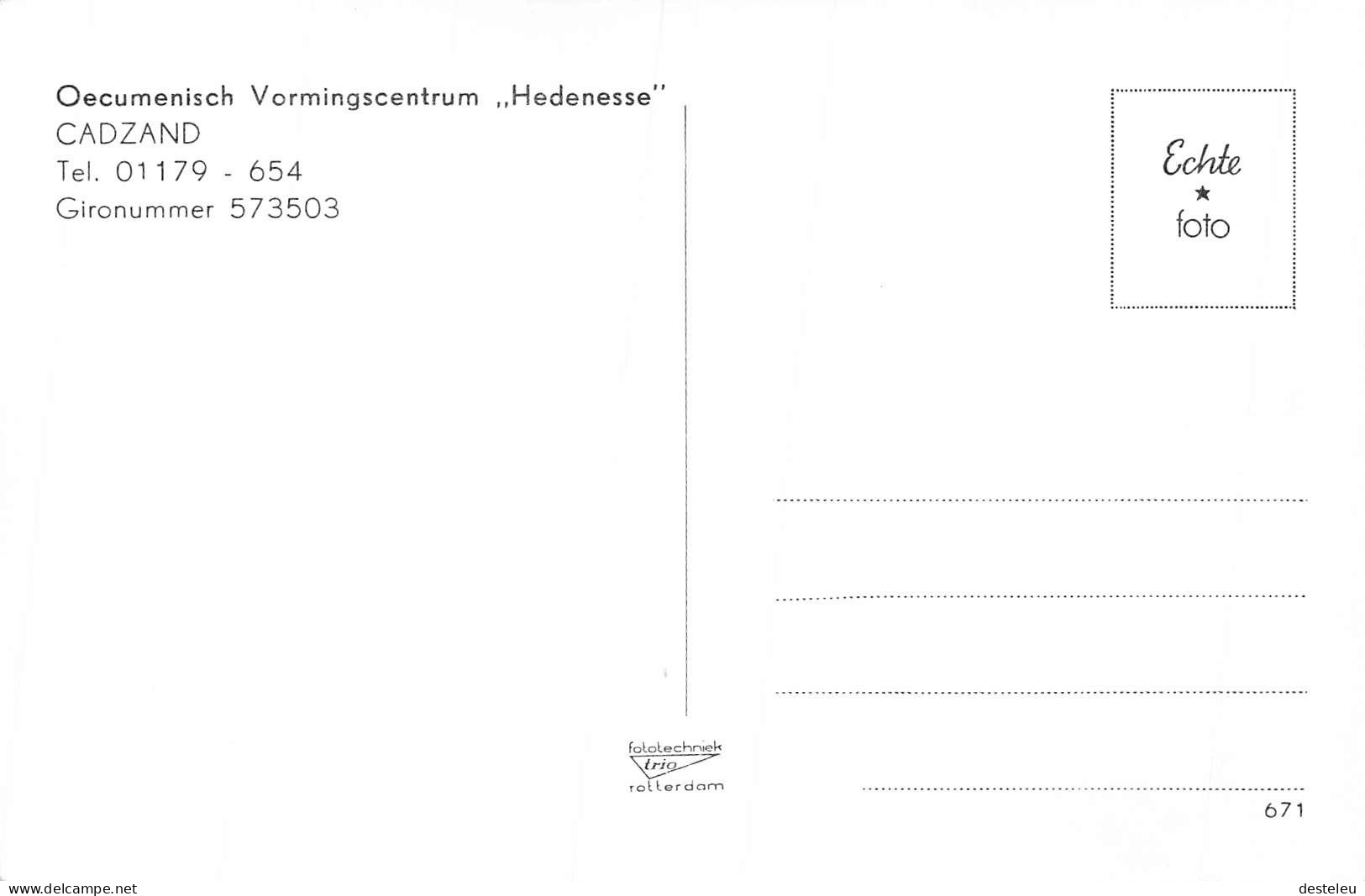 Oecumenisch Vormingscentrum - Hedenesse Cadzand - Cadzand