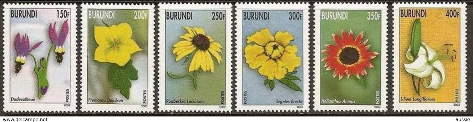 Burundi 2002 OCBn° 1109-1114 *** MNH Cote 25 € Flore Fleurs Flowers Bloemen - Ungebraucht