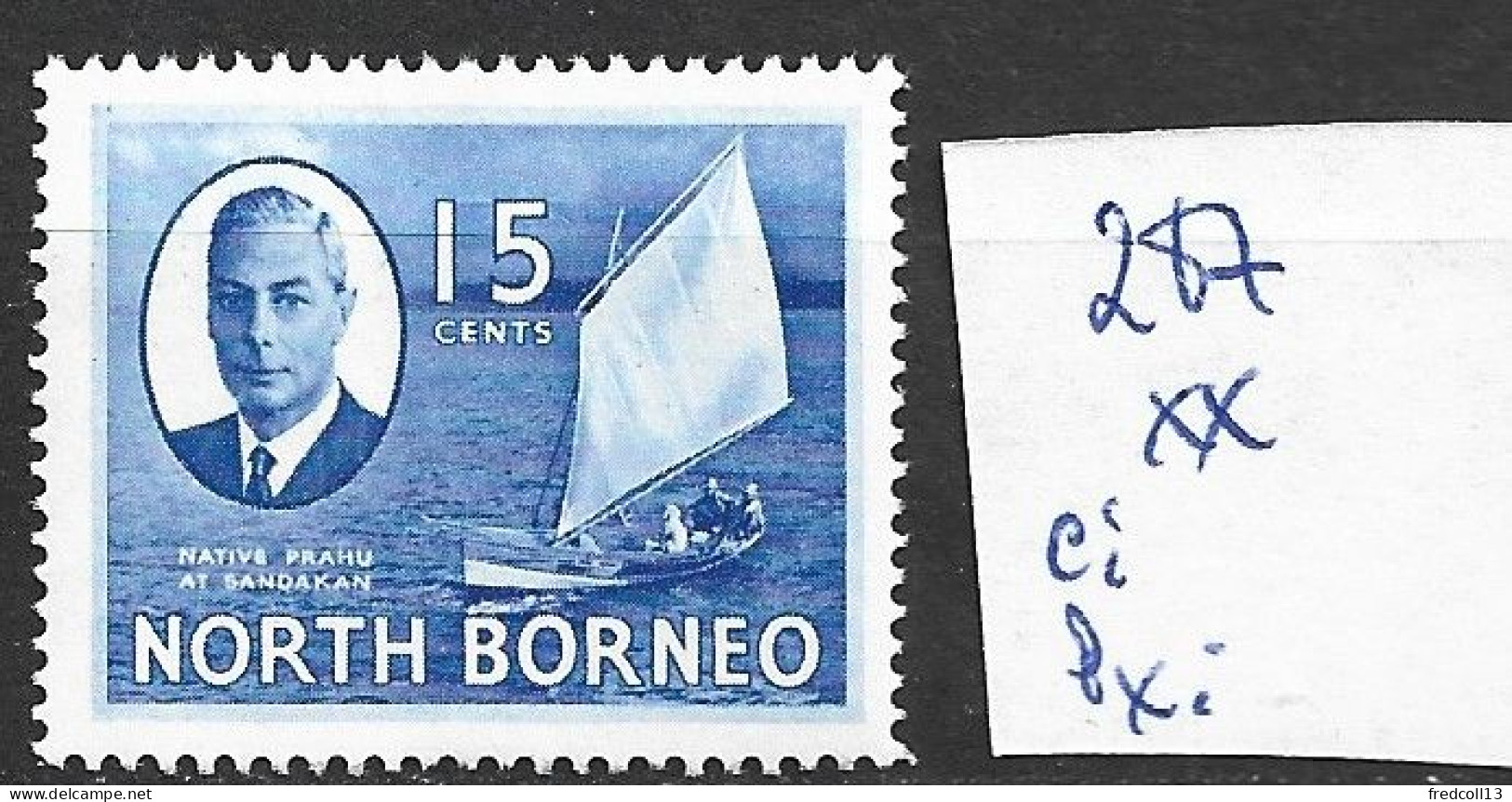 BORNEO DU NORD 287 ** Côte 2.50 € - North Borneo (...-1963)