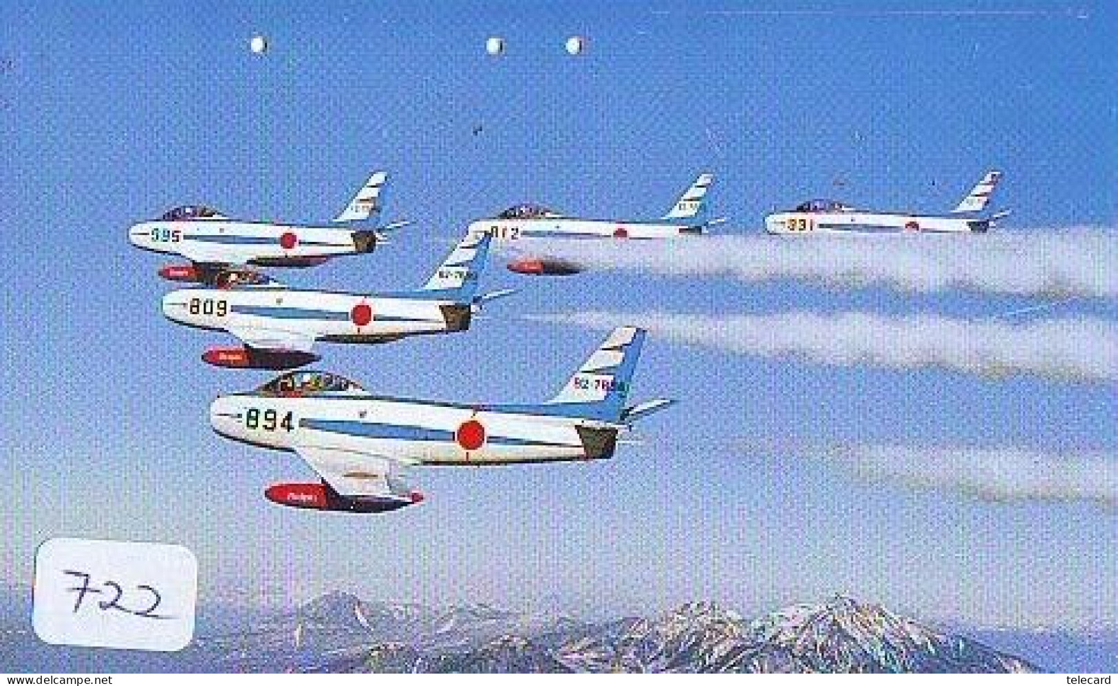 TELECARTE JAPON * MILITAIRY AVION  (722)  Flugzeuge * Airplane * Aeroplano * PHONECARD JAPAN * ARMEE * LEGER VLIEGTUIG - Armee