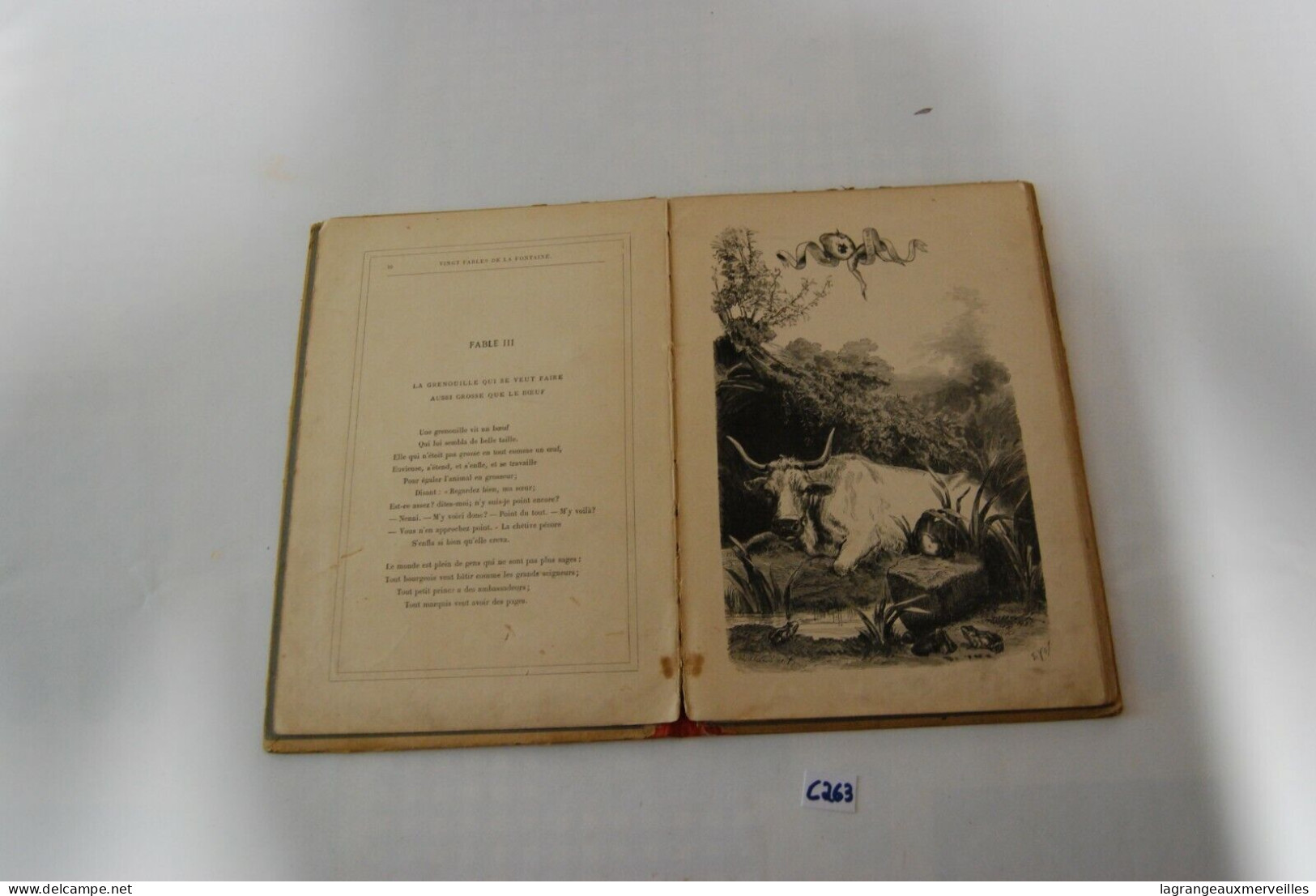 C263 RARE BOOK - Les 20 Fables De La Fontaine Les Enfants Collection Hetzel - Autores Franceses