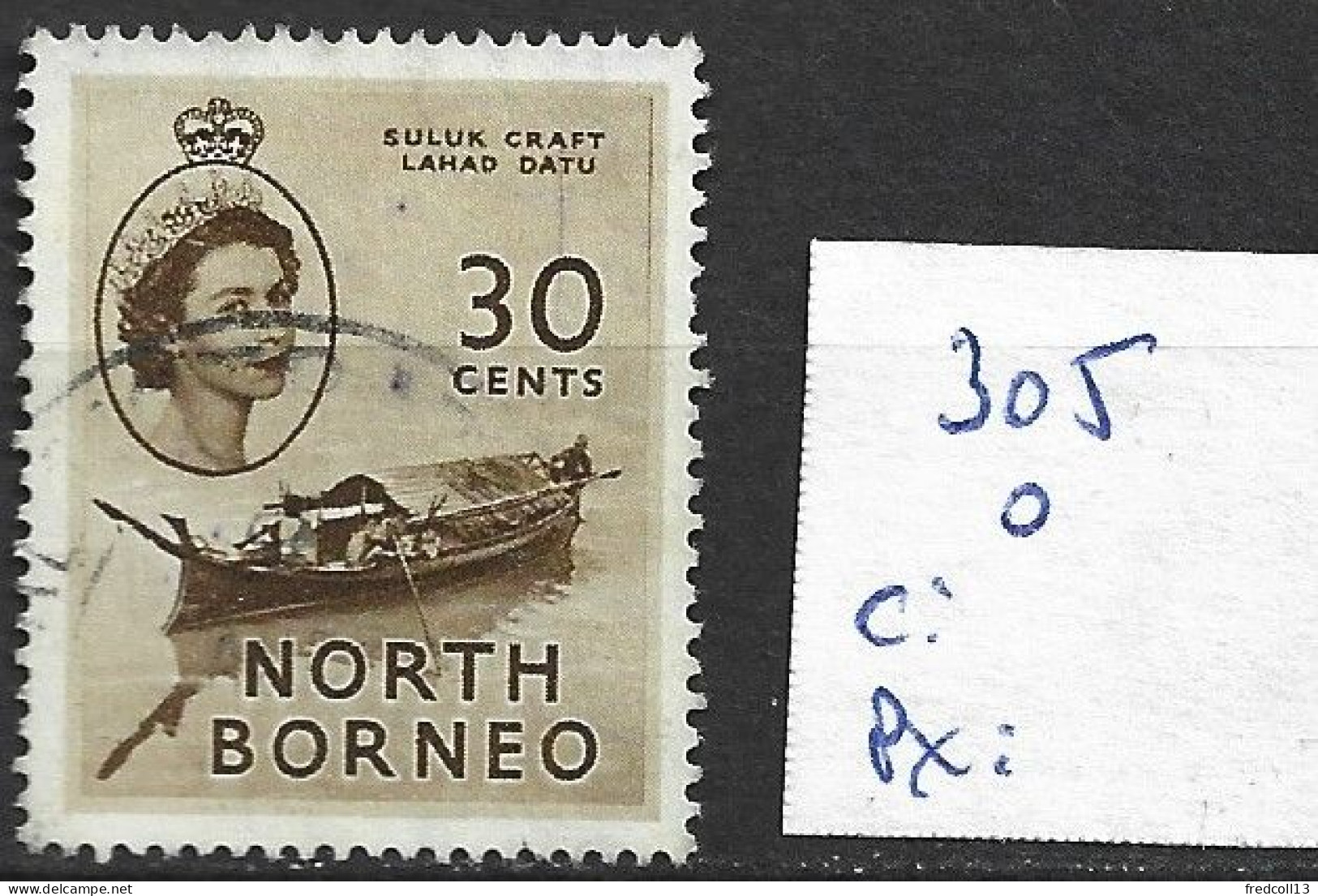 BORNEO DU NORD 305 Oblitéré Côte 1 € - North Borneo (...-1963)